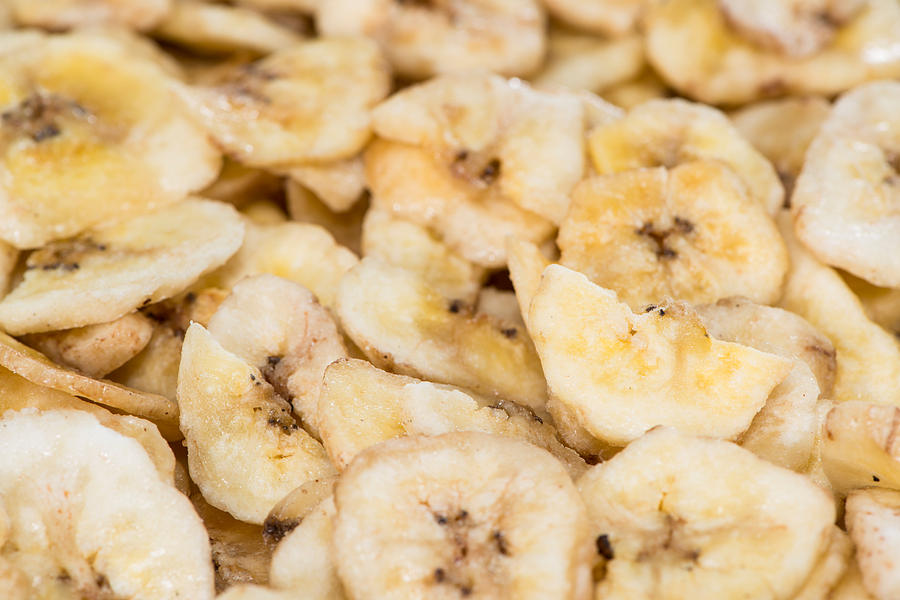 Banana Chips Background Photograph