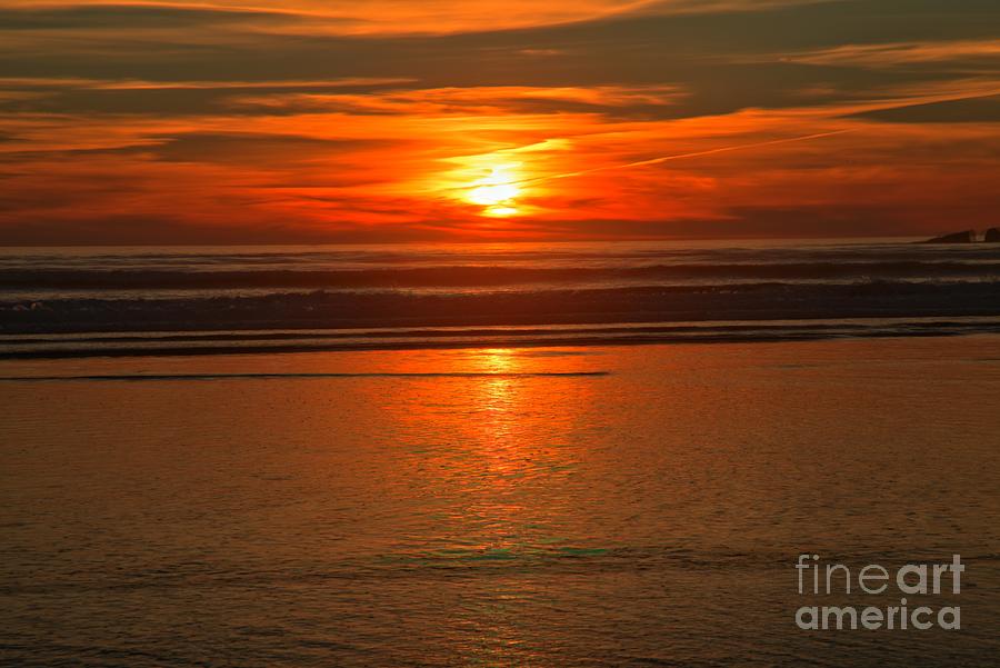 Bandon Beach Sunset #1 Photograph by Adam Jewell