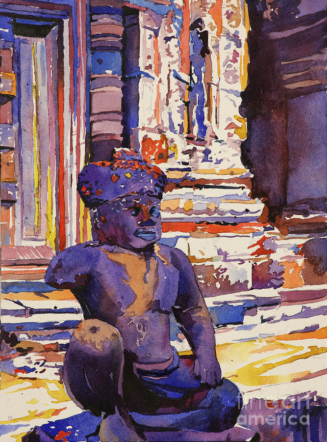 Banteay Srei Statue #1 Painting by Ryan Fox