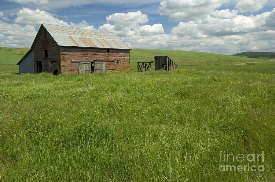 Barn And Prairie, Idaho #1 Photograph by John Shaw