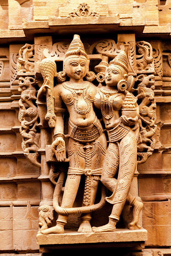 Bas Relief Jain Temple Golden Sandstone Photograph by Tom Norring ...