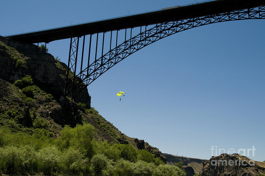 Base Jumper, Perrine Bridge Id #1 Photograph by William H. Mullins