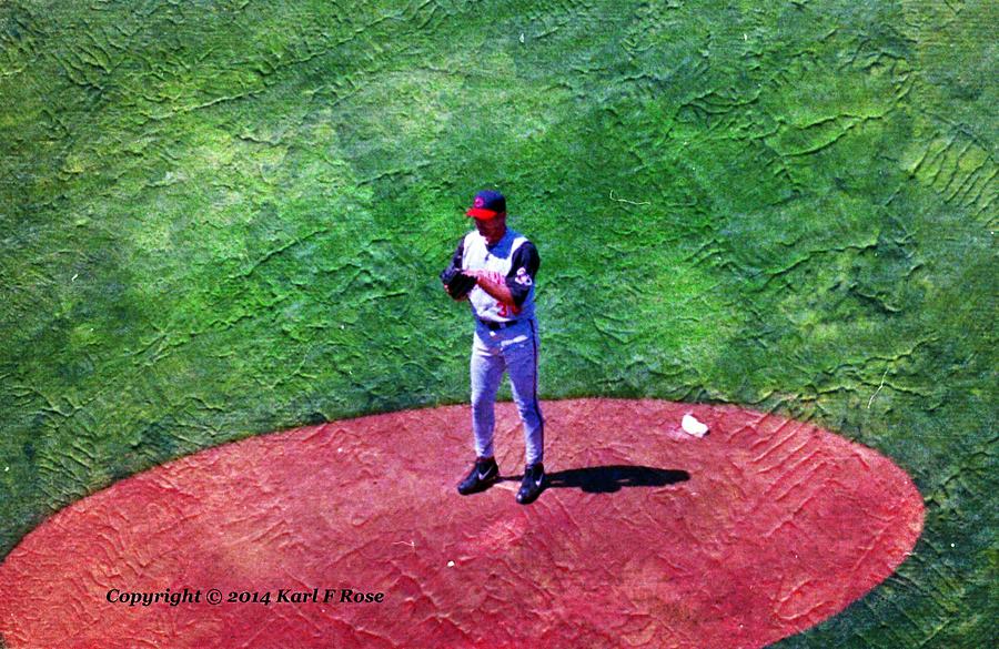 Baseball player as a painting #1 Photograph by Karl Rose