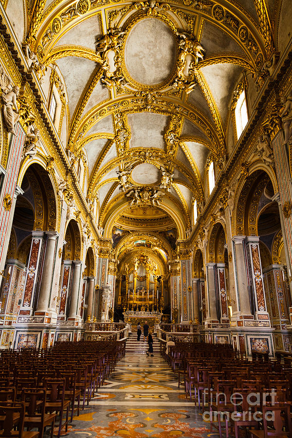 Basilica Cathedral at Monte cassino Abbey #1 Photograph by Peter Noyce