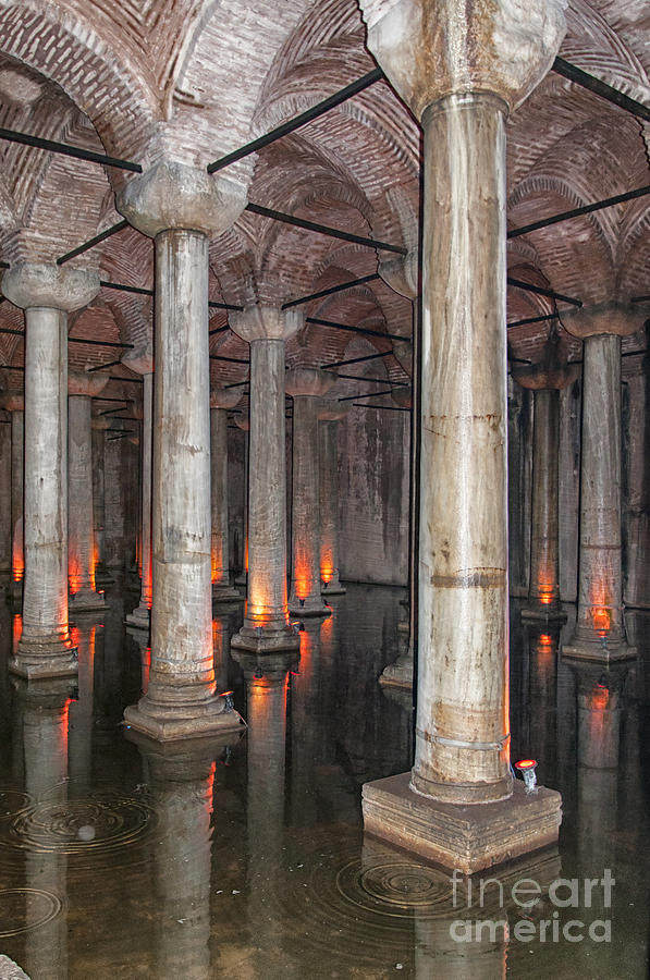 Basilica Cistern 02 #1 Photograph by Antony McAulay