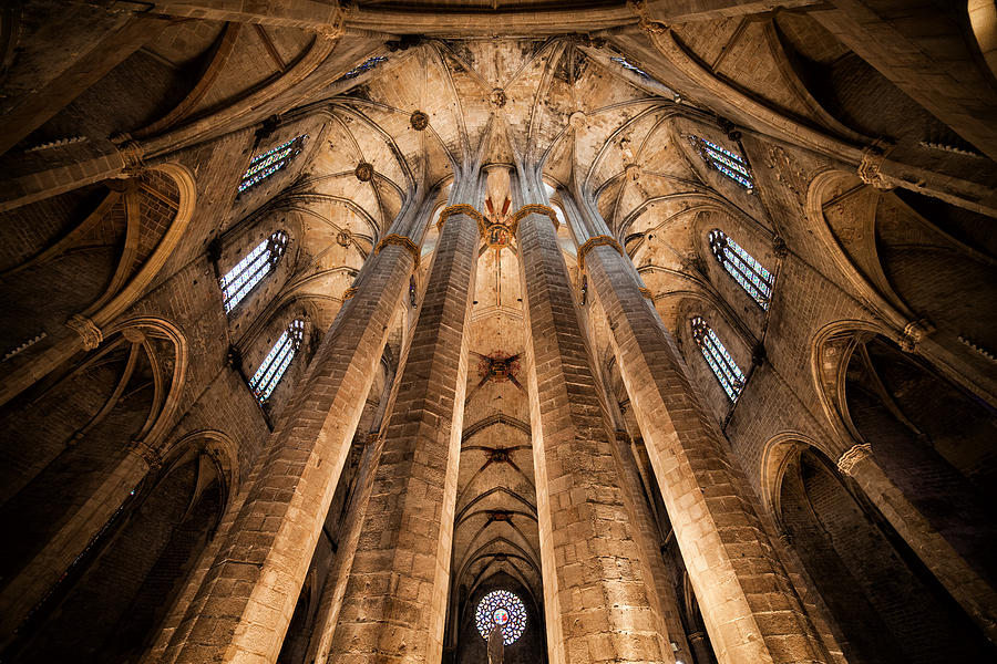 Basilica of Santa Maria del Mar in Barcelona #1 Photograph by Artur Bogacki