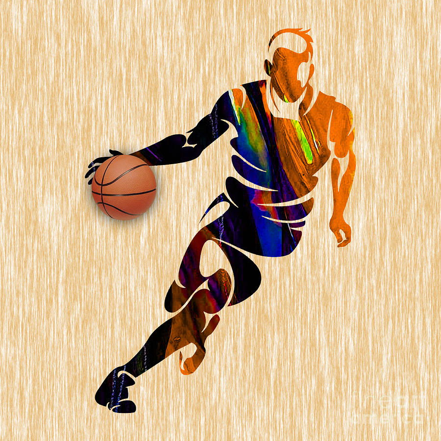 Basketball #1 Mixed Media by Marvin Blaine