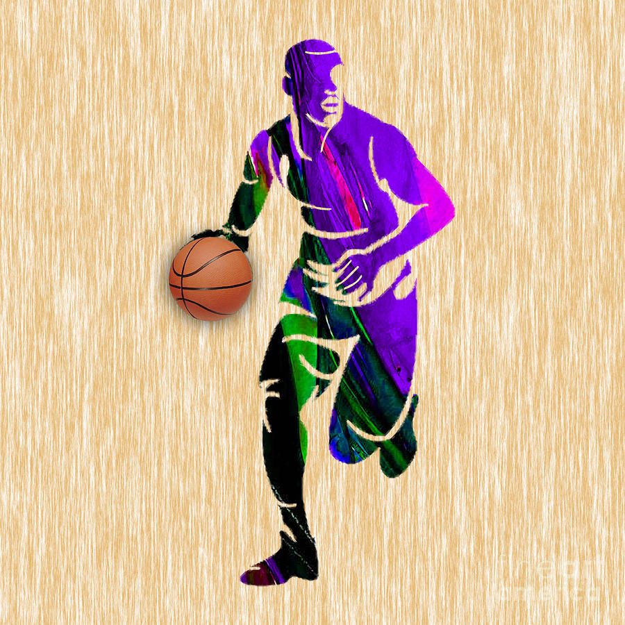 Basketball Mixed Media - Basketball Player #1 by Marvin Blaine