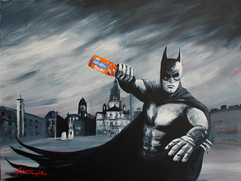 Batman Movie Painting - Batman Saturday Night #1 by J P Mclaughlin