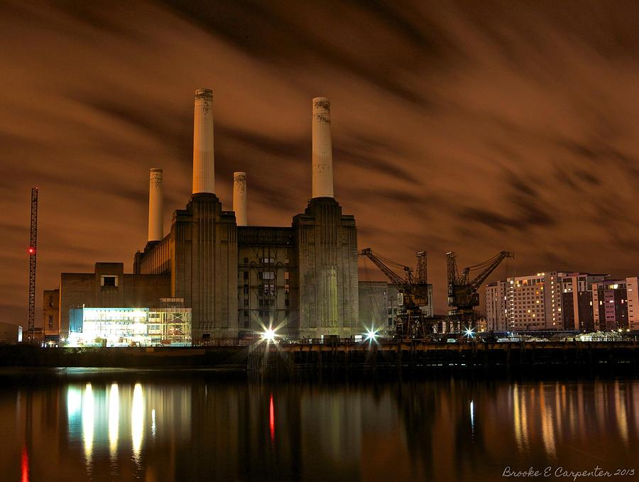 Night Photograph - Battersea Power Station  #1 by Brooke Carpenter