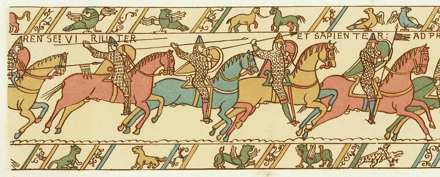 Battle Of Hastings William's Horsemen Drawing by Mary Evans Picture