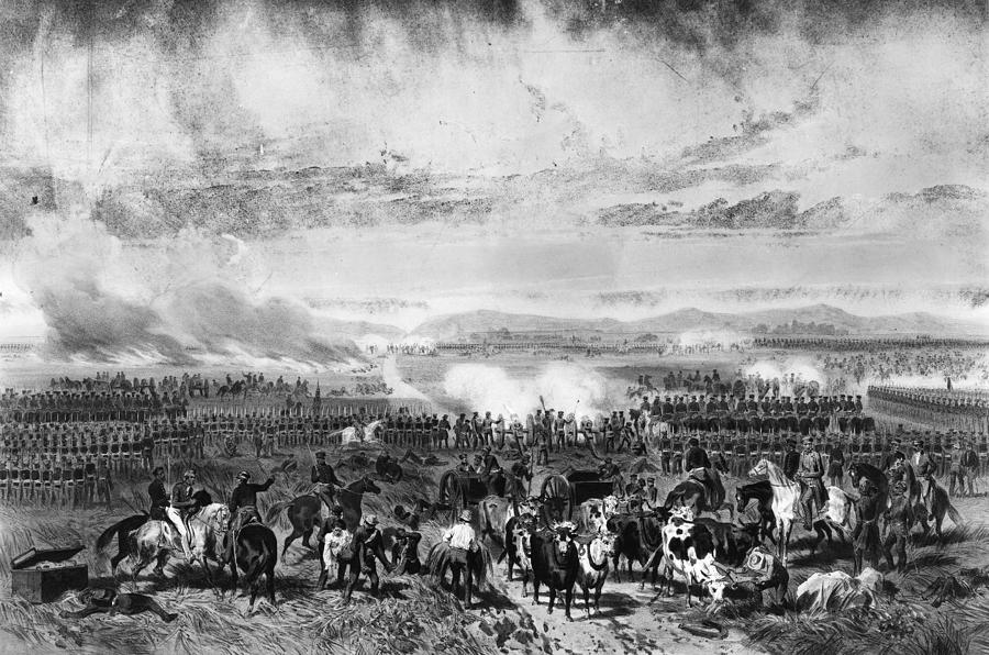 Battle Of Palo Alto, 1846 Drawing by Granger - Pixels