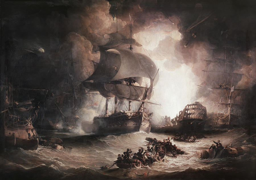 Battle Of The Nile, 1798 #1 Painting by Granger