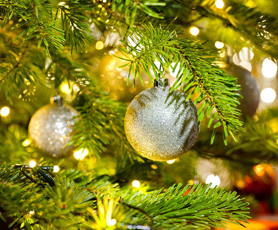 Holiday Photograph - Bauble in a Christmas tree  #1 by U Schade