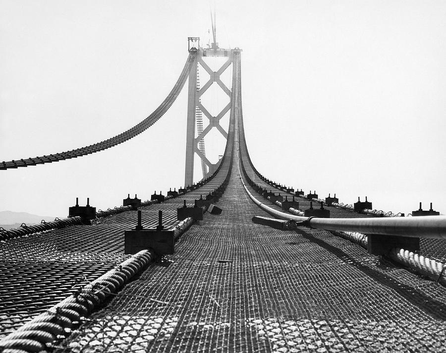 Bay Bridge Under Construction #1 Photograph by Ray Hassman