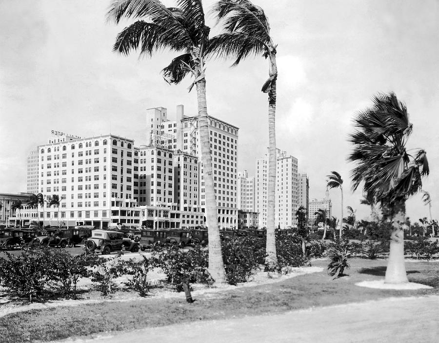 Miami Photograph - Bayfront Park In Miami by Underwood Archives