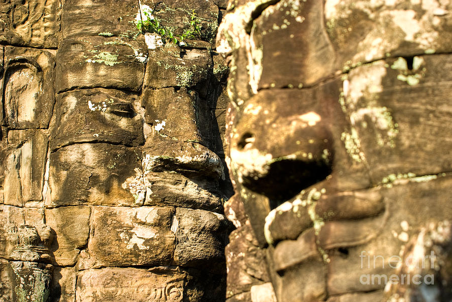 Bayon faces - Angkor wat - Cambodia #1 Photograph by Luciano Mortula