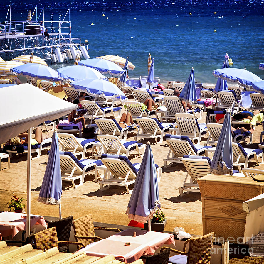 Beach In Cannes Photograph