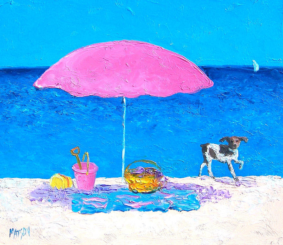 Impressionism Painting - Beach Picnic by Jan Matson