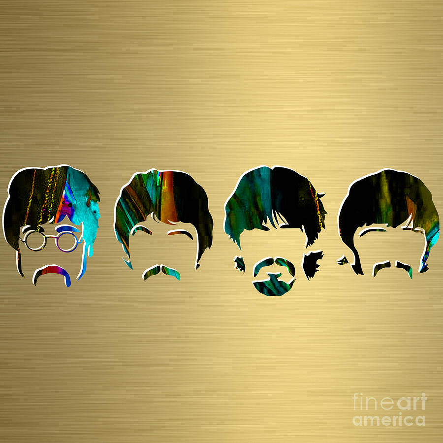 Beatles Gold Series #1 Mixed Media by Marvin Blaine