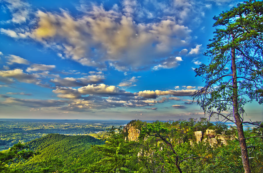 Beautiful Aerial Landscape Views From Crowders Mountain Near Gas #1 Photograph by Alex Grichenko