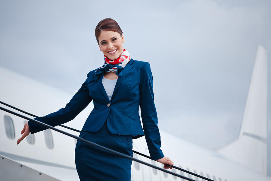 Beautiful air stewardess #1 Photograph by Izusek