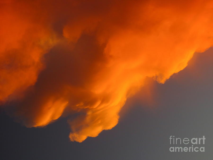 Beautiful Golden Sunset Clouds. #1 Photograph by Robert Birkenes