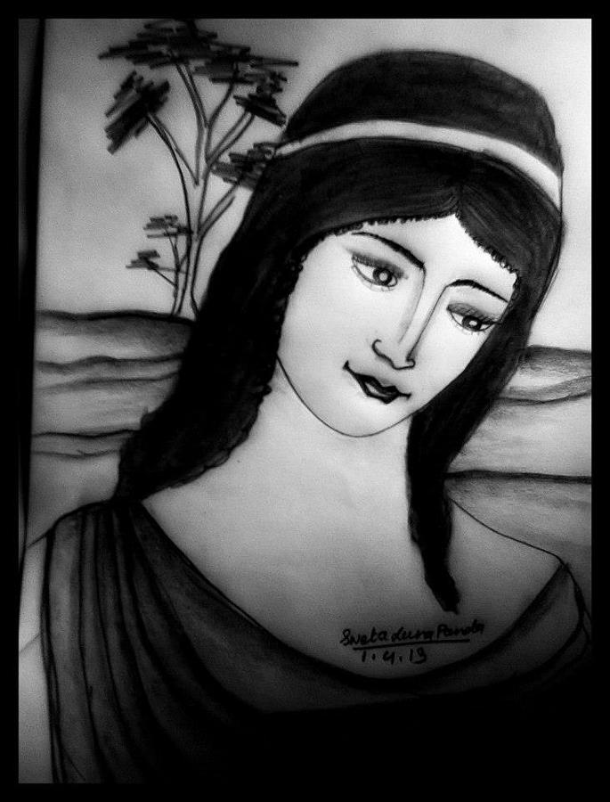 Beautiful Lady Drawing by Sweta Leena Panda | Fine Art America