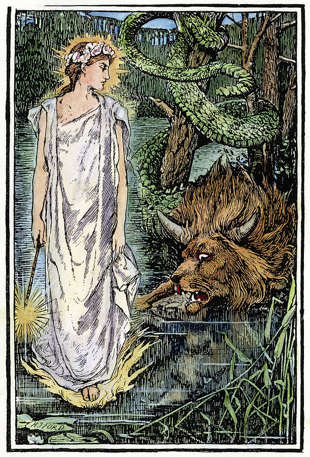 Fairy Drawing - Beauty & The Beast, 1891 #1 by Granger