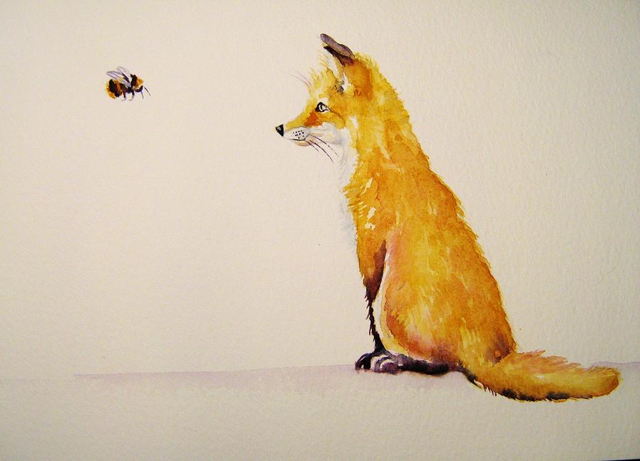 Bee Fascinated #1 Painting by Debra Hall