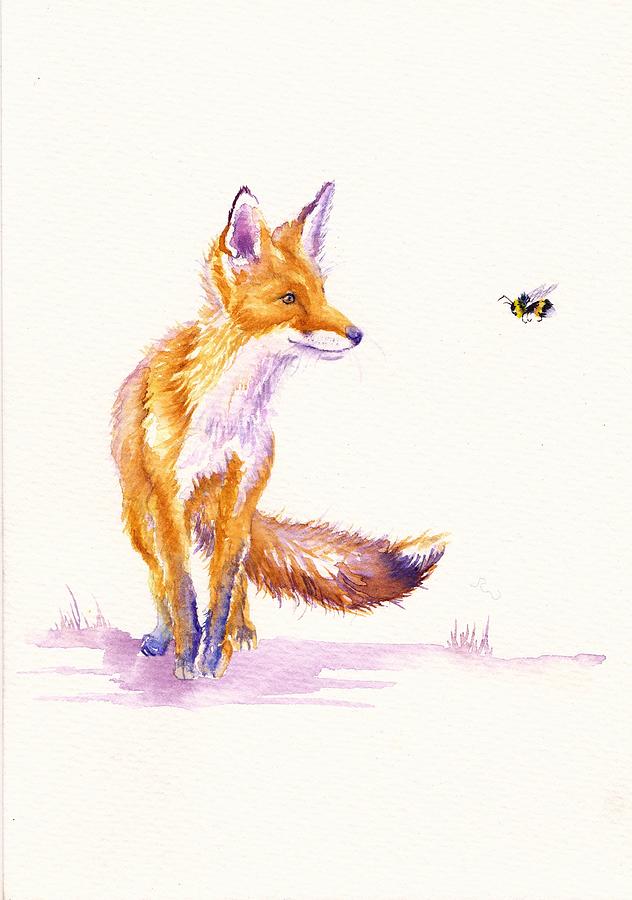 Bee Foxed #2 Painting by Debra Hall