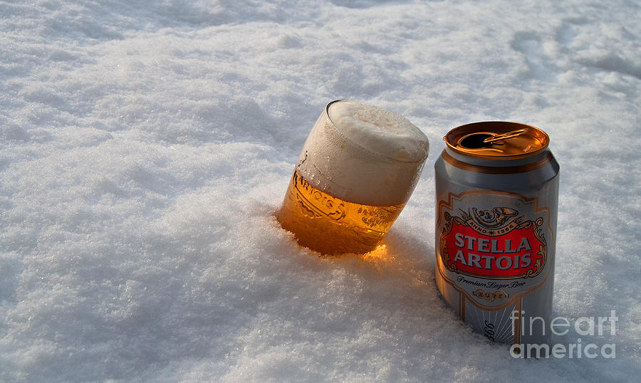 Beer In The Snow Photograph