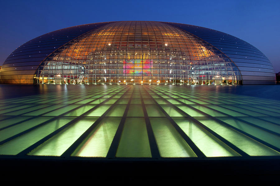 Architecture Photograph - Beijing China, National Grand Theater #1 by Alice Garland