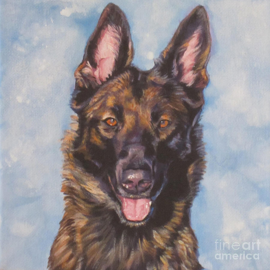 Dog Painting - Belgian Malinois #2 by Lee Ann Shepard