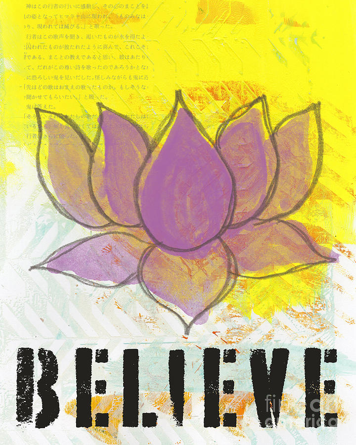 Believe Painting - Believe by Linda Woods