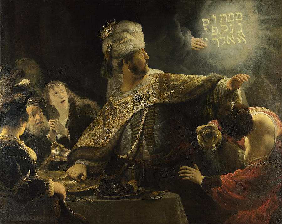 Belshazzars Feast #2 Painting by Rembrandt