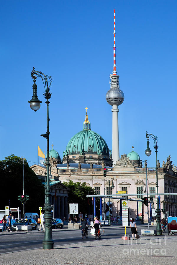 Berlin Cathedral and TV Tower #1 Photograph by Michal Bednarek