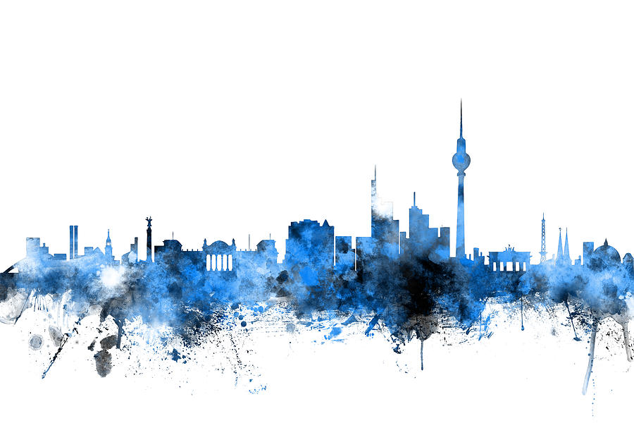 Berlin Germany Skyline Digital Art by Michael Tompsett | Fine Art America