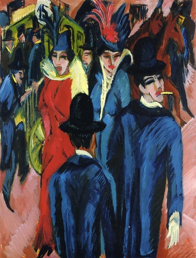 Berlin Street Scene #1 Painting by Ernst Ludwig Kirchner
