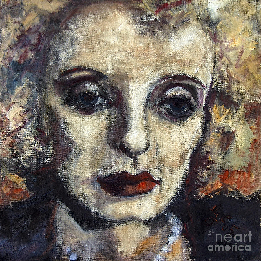 Bette Davis Classic Movie Stars Painting by Ginette Callaway