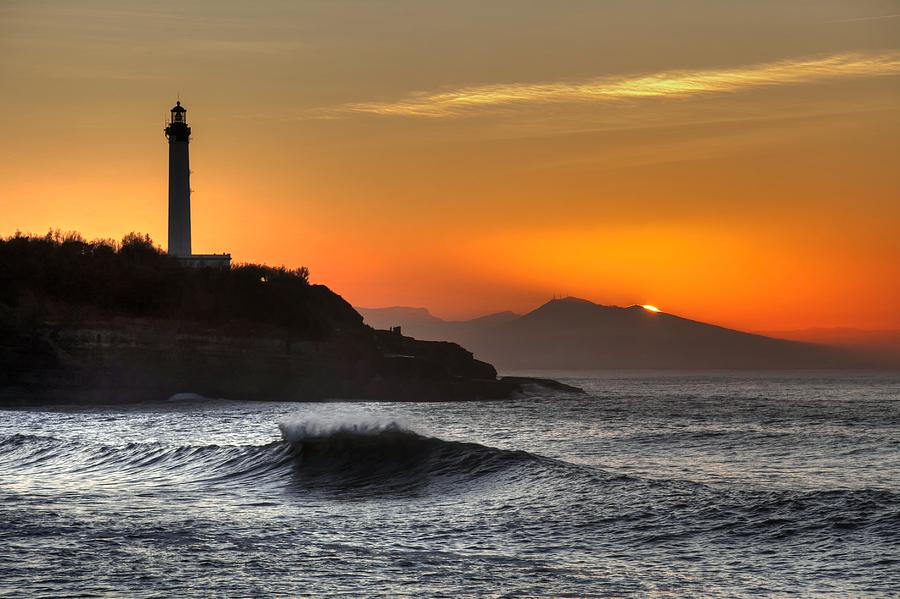 Sunset Photograph - Biarritz #1 by Karim SAARI