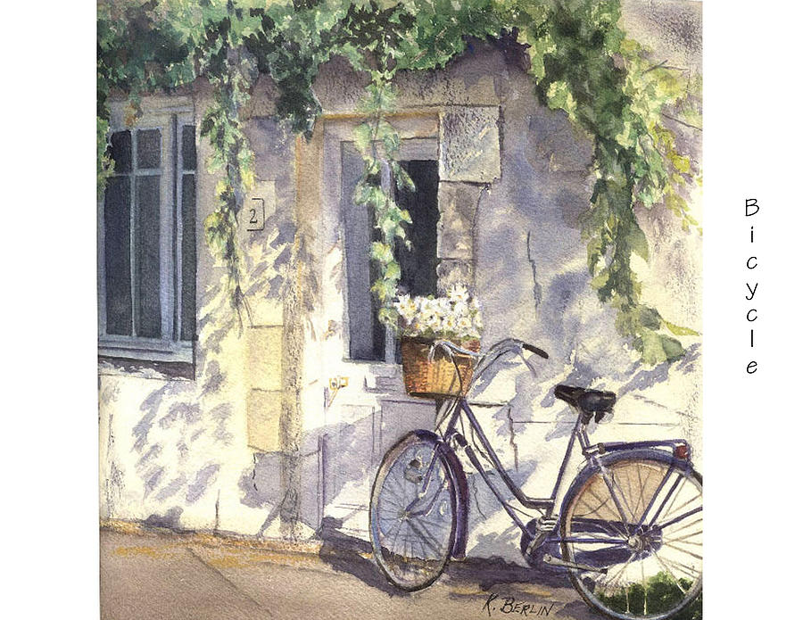 Bicycle Painting - Bicycle by Katherine  Berlin