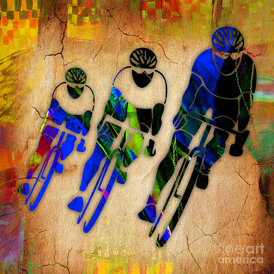 Bicycle Painting #1 Mixed Media by Marvin Blaine