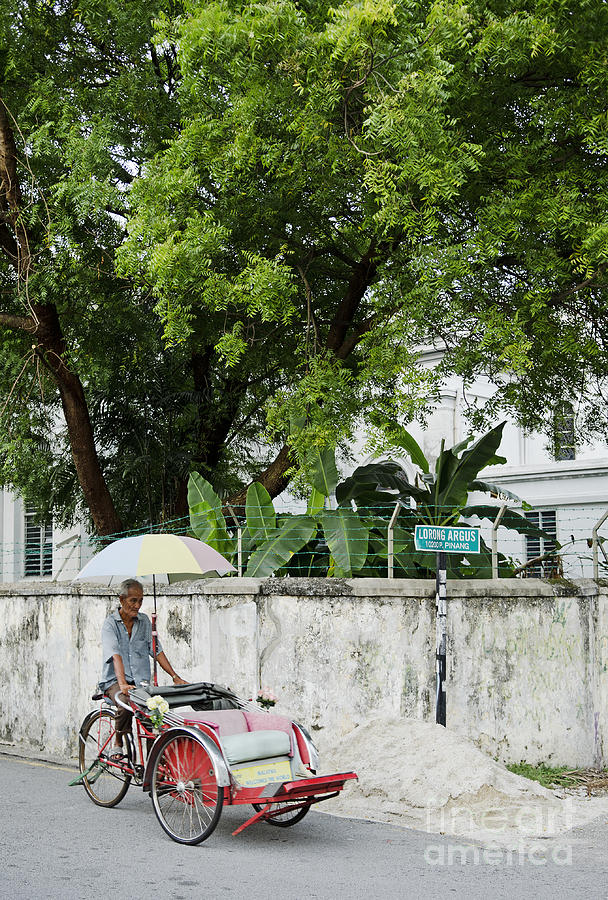 Bicycle Taxi In Penang Malaysia #1 Photograph by JM Travel Photography