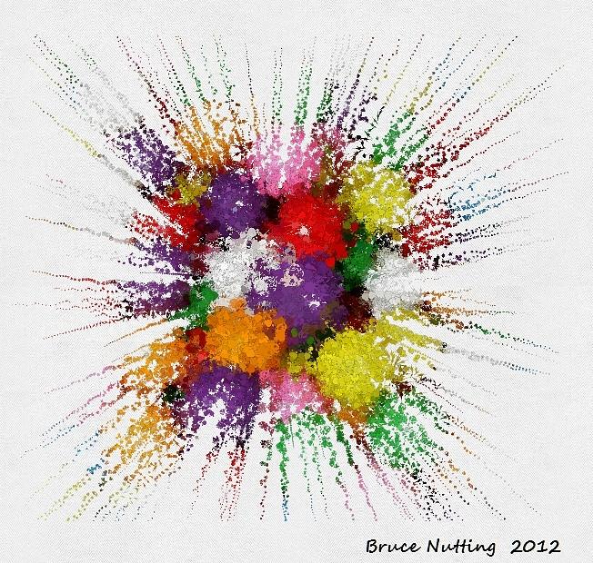 Colorful Painting - Big Bang #1 by Bruce Nutting
