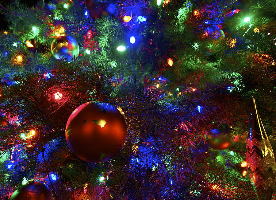 Big Bang of Christmas Ornaments #1 Photograph by John Babis