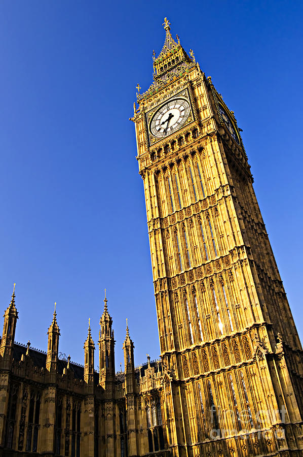 Big Ben clock tower 1 Photograph by Elena Elisseeva