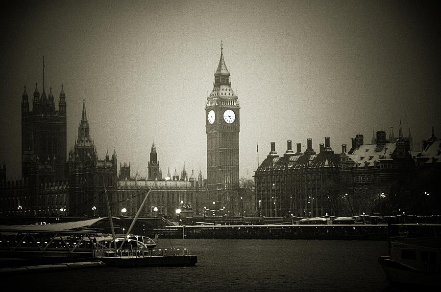 Boat Photograph - Big Ben on a wintery day #1 by Lenny Carter