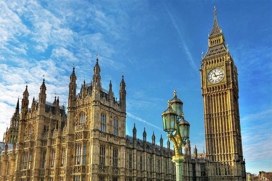 Big Ben, Parliament, And Lamp Post Photograph by William Perry - Pixels