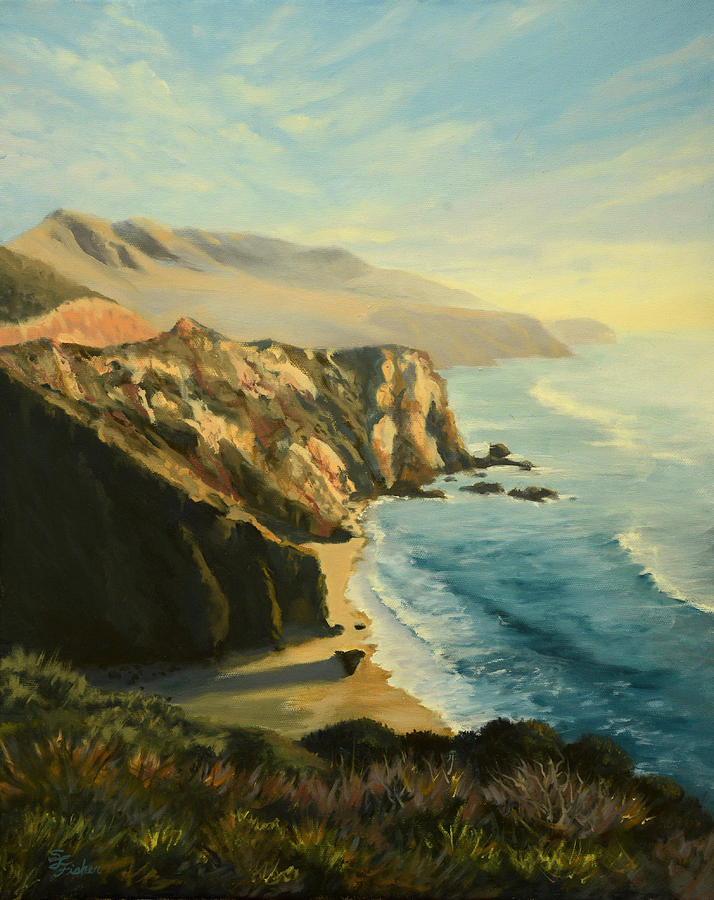 Big Sur Coast #1 Painting by Sandy Fisher